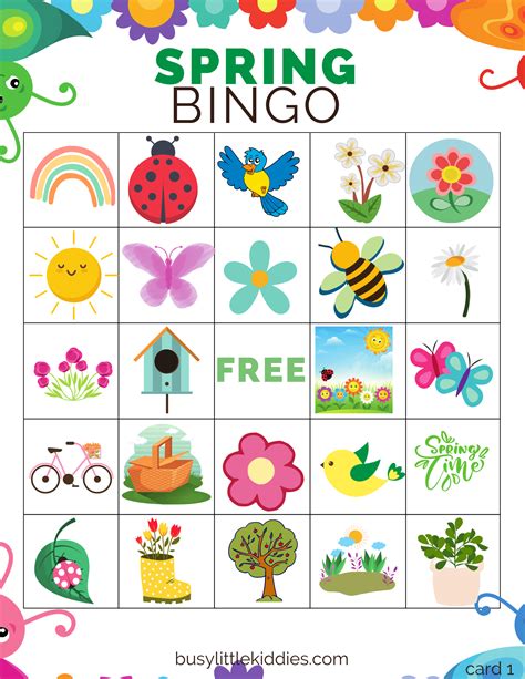 Spring Bingo Free Printable